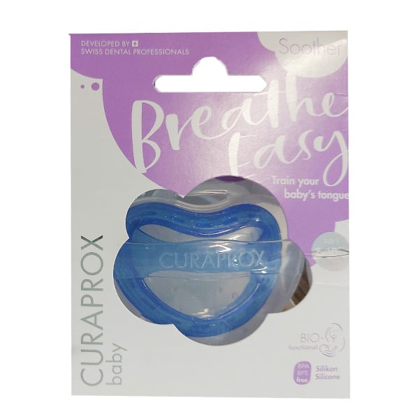 Curaprox Baby Breathe Easy Silicone Soother Blue 7-18m  1 copë - blu