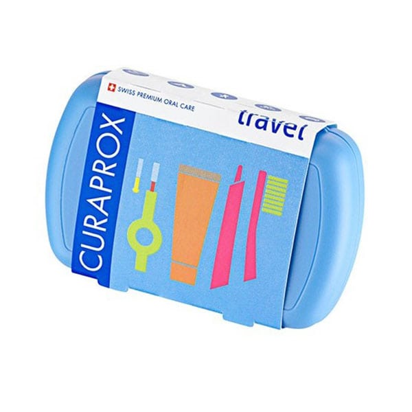 Curaprox Travel Set with Toothpaste, 10ml, Toothbrush, Interdental Brush & Box  1 set - Lumturi e Pastër