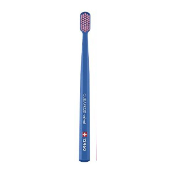 Curaprox Velvet 12460 Ultra Soft Toothbrush  1 copë - Blu e errët-Rozë