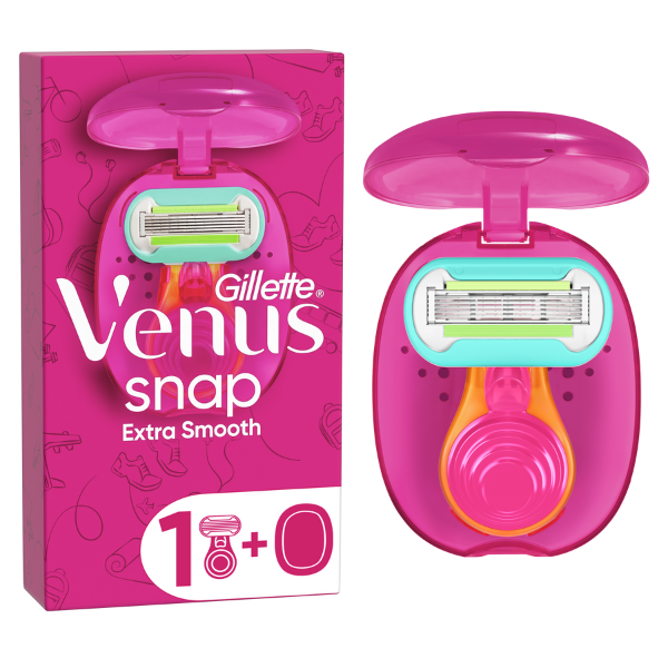 Gillette Venus Snap Extra Smooth Handle, 1pc & Blade Refill, 1pc  1 set