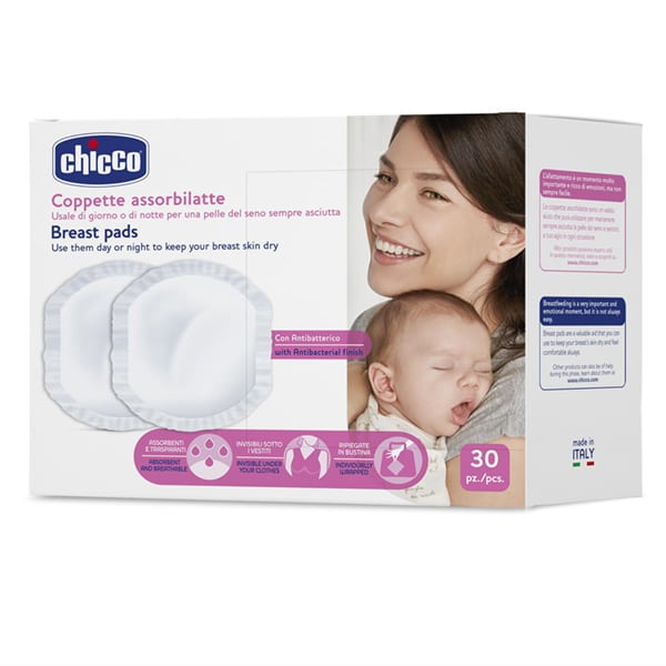 Chicco Antibacterial Breast Pads  30 copë