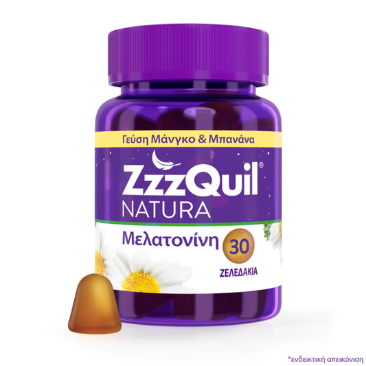 ZzzQuil Natura Melatonin Banana - Mango Flavor  30 karamele