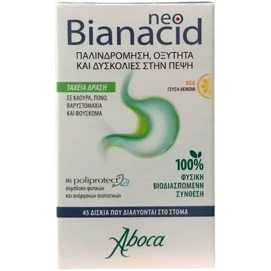 Aboca Neo Bianacid  45 tableta përtypëse