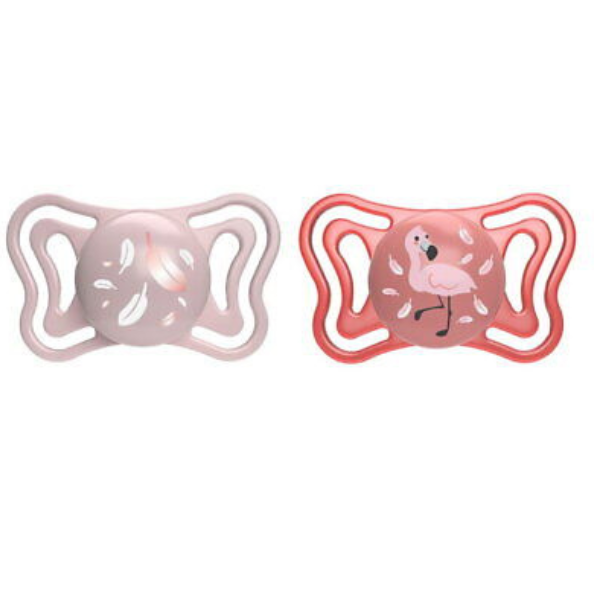 Chicco Physio Forma Light Ergonomic Soother Silicone Teat 6-16m  2 copë - Fuksi-Rozë