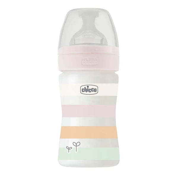 Chicco Well Being Baby Bottle Anti-Colic System Plastic 0m+  150ml - Rozë
