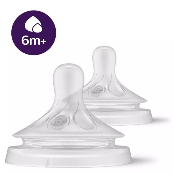 Philips Avent Natural Response Silicone Teat 6m+ (SCY966/02)  2 copë