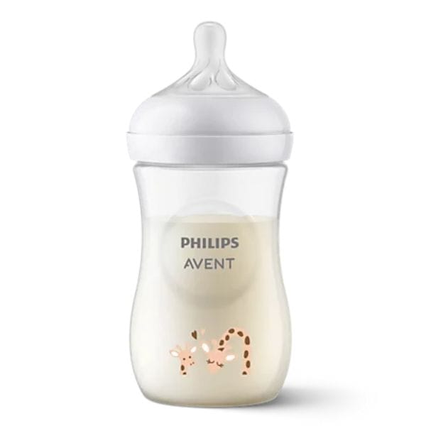 Philips Avent Natural Response Plastic Baby Bottle 1m+ (SCY903)  260ml - Gjirafë