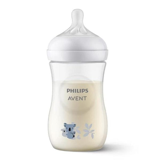 Philips Avent Natural Response Plastic Baby Bottle 1m+ (SCY903)  260ml - Koala