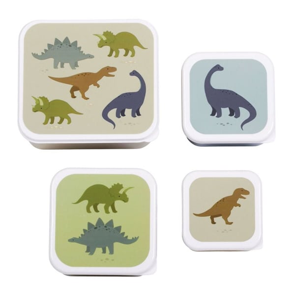A Little Lovely Company Lunch & Snack Box Set Dinosaurs  4 copë