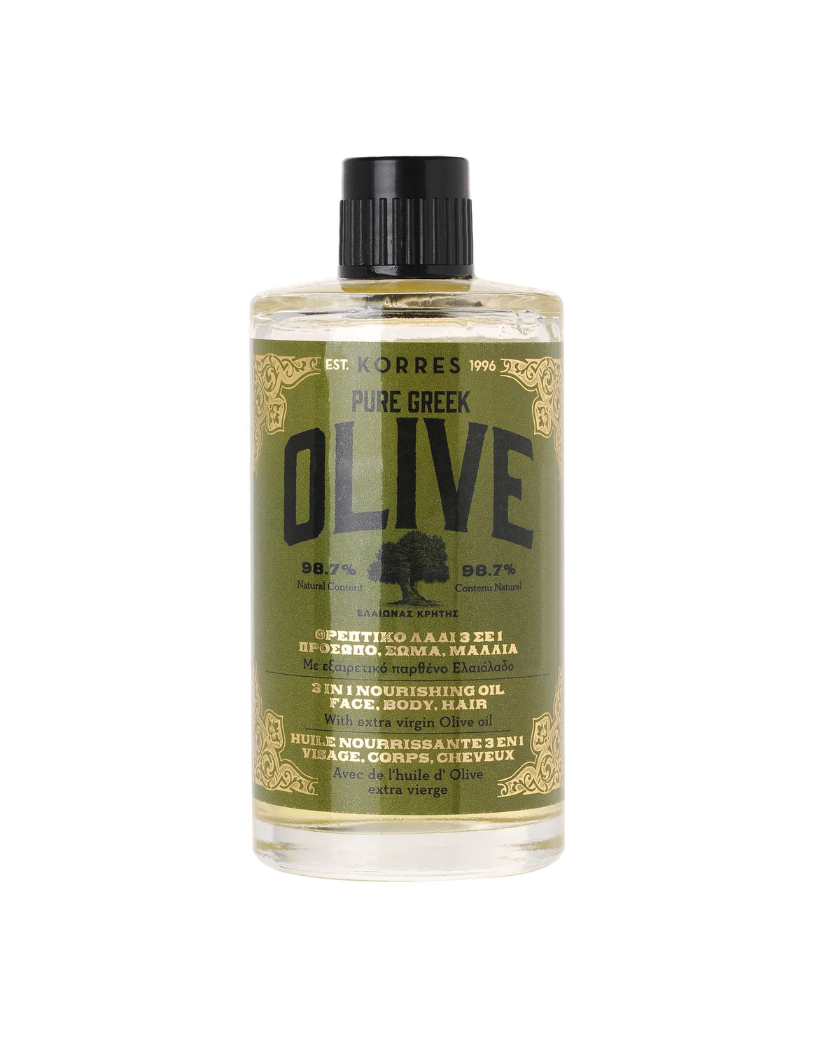 Korres Pure Greek Olive 3-in-1 Nourishing Oil for Face, Body & Hair  100 ml